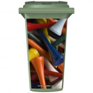 Golf Tees Wheelie Bin Sticker Panel